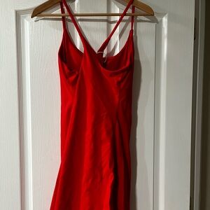 Halara Softlyzero Plush Backless Active Dress Easy Peezy Edition - Mars Red